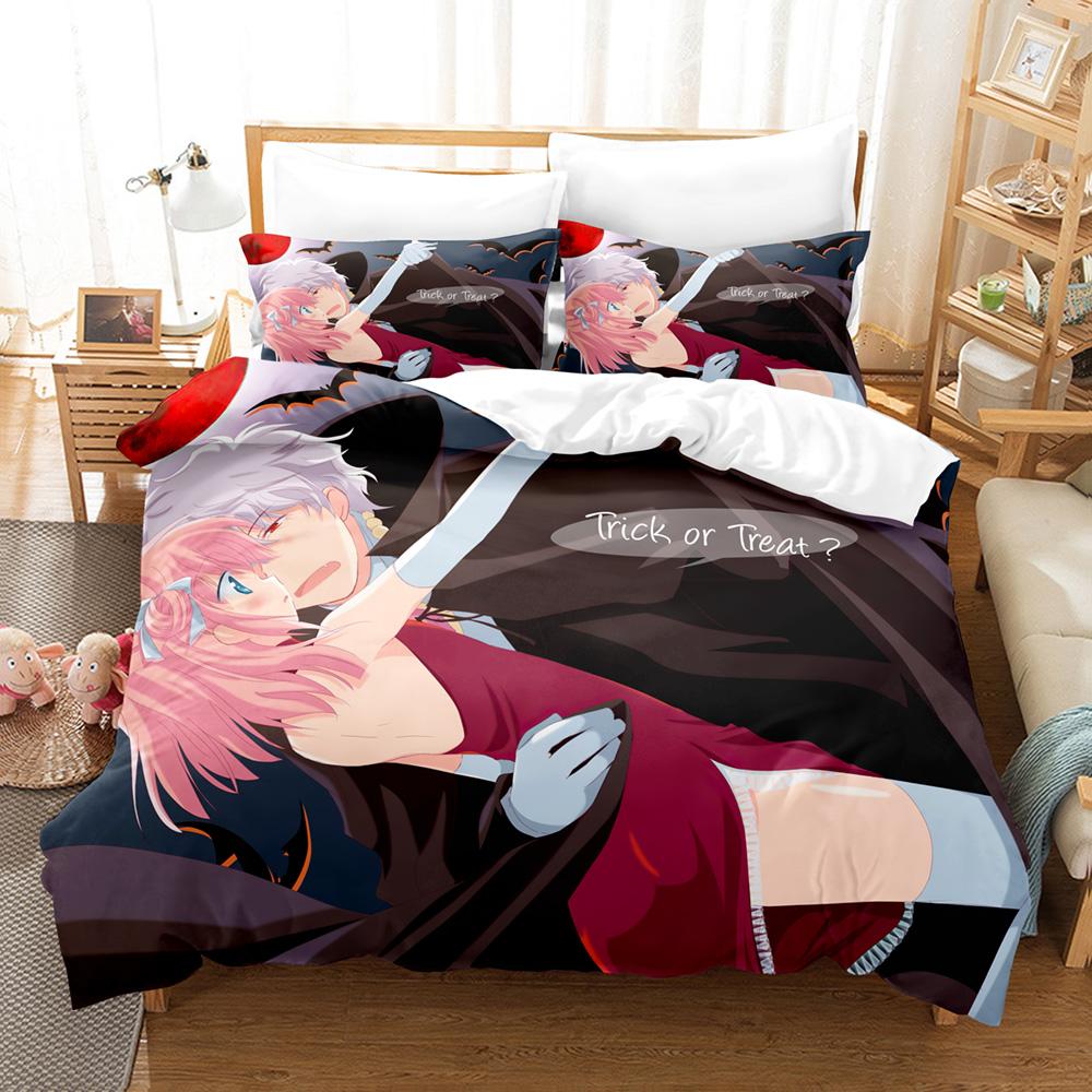 3D Anime Bettwäsche-Set für Erwachsene und Kinder, Einzel-, Doppel-, Full-, Queen-, Kingsize-Bettset, Bettbezug, 3D, Schlafzimmer-Bettwäsche EU single(135x200cm) von Joom DACH