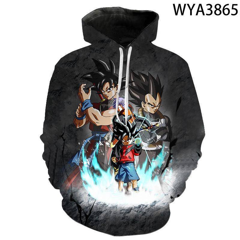 3D Anime Dragon Ball Dragon Ball Super Digitaldruck Hoodie Kapuzenpullover Männer und Frauen Erwachsene Kinderkleidung 140 von Joom DACH