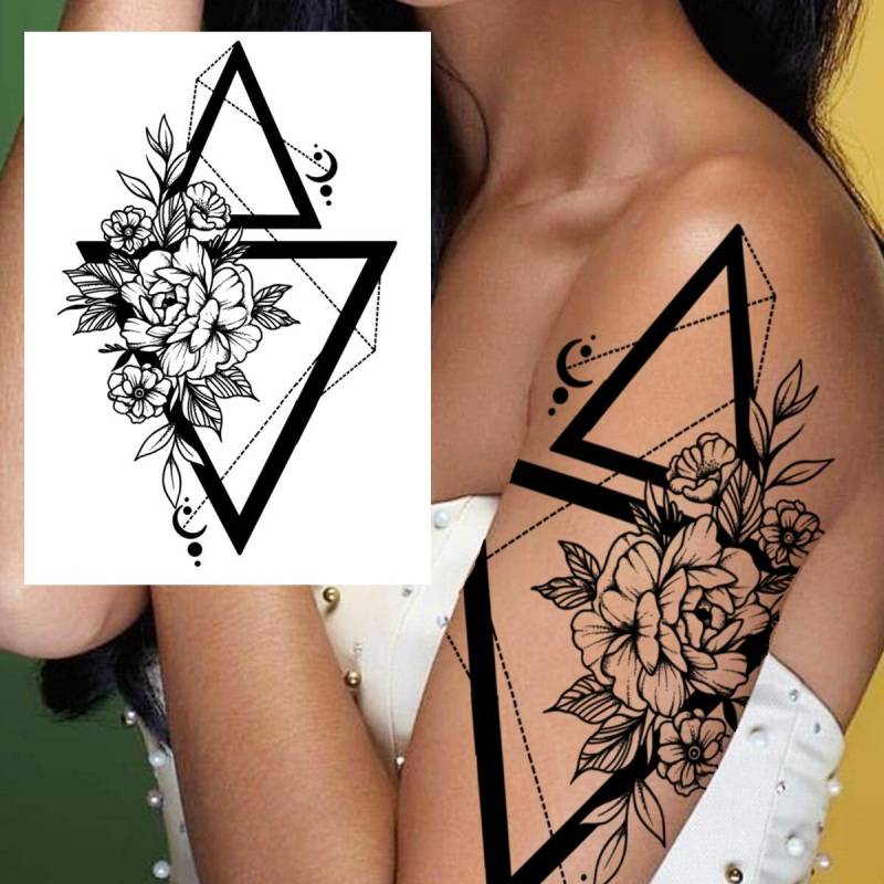 3D Aquarell Blume Temporäre Tattoo Für Frauen Mädchen Gefälschte Pfingstrose Rose Tattoo Aufkleber Schmetterling Spitze Sweatpea Flora Tatoos Bein von Joom DACH