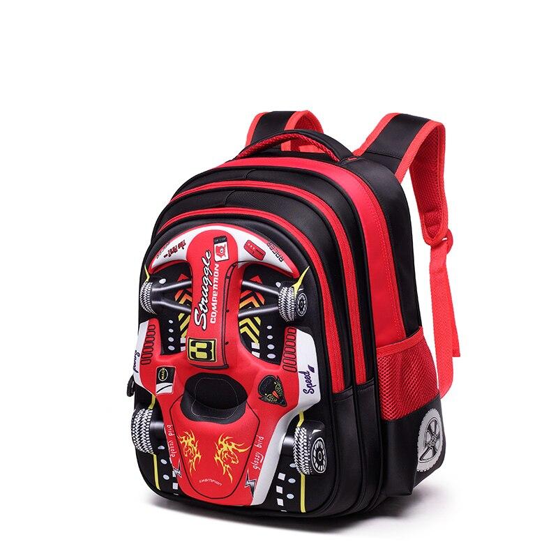 3D Auto Kinder Schultasche Racing Dreidimensionale Wasserdichte Schultasche Jungen und Mädchen Schöne Kinder Cartoon Rucksack 32*19*39cm grün von Joom DACH