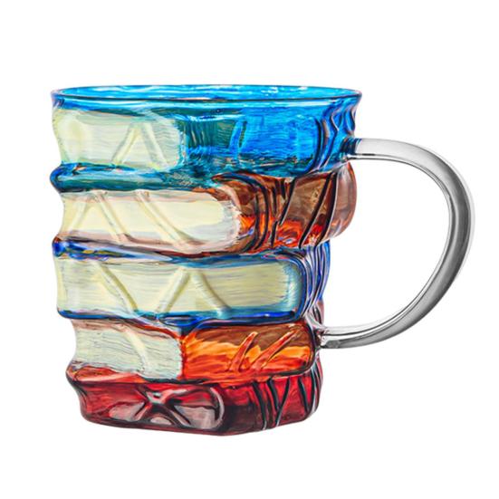 3D Bemalte Kaffeetasse 350ml Neuheit Glas Teetasse Lustiger Bücherwurm Becher Einzigartige Leser Schriftsteller Bibliothekare Geschenke 350ml von Joom DACH