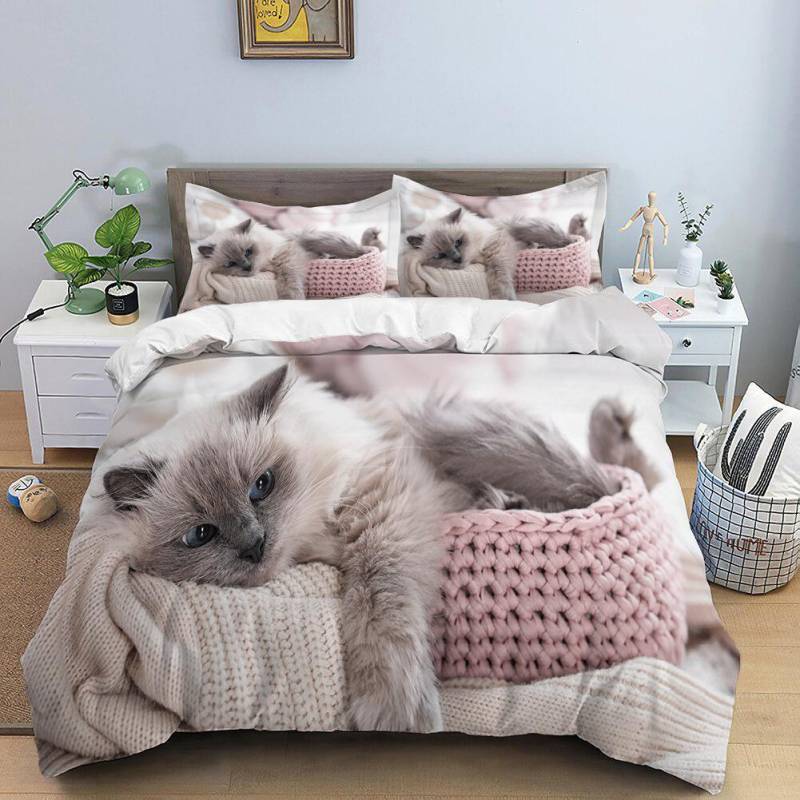 3D-Bettwäscheset mit hochauflösendem Digitaldruck, Tierbettdecke und Kissenbezug, AU/EU/US/UK/DE, Heimdekoration in voller Größe AU Double 180x210cm 3D-Bettwäscheset mit hochauflösendem Digitaldruck, Tierbettdecke und Kissenbezug, AU/EU/US/UK/DE, Heimdekoration in voller Größe AU Double 180x210cm von Joom DACH