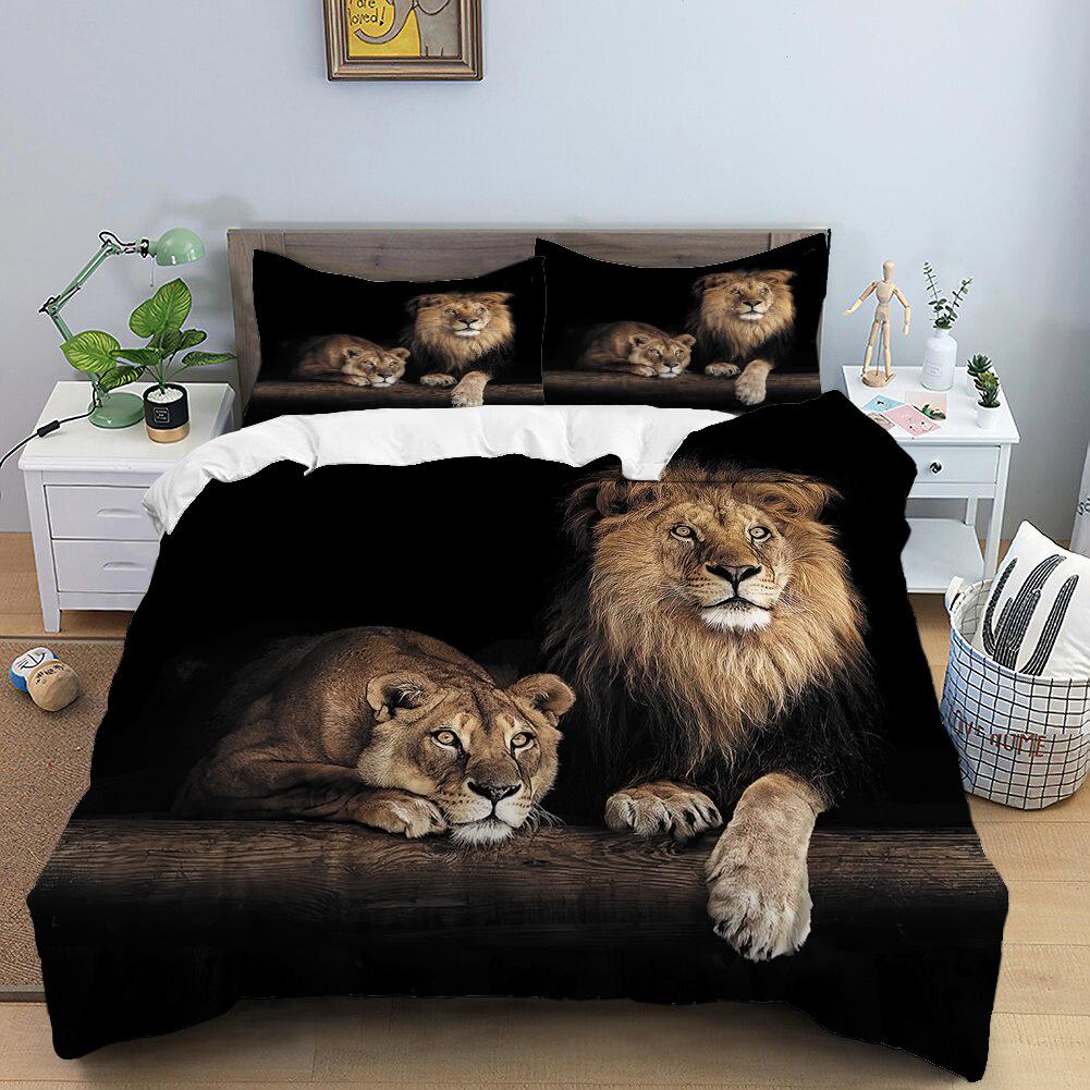 3D-Bettwäscheset mit hochauflösendem Digitaldruck, Tierbettdecke und Kissenbezug, AU/EU/US/UK/DE, Heimdekoration in voller Größe Cama 90 --155x220cm 3D-Bettwäscheset mit hochauflösendem Digitaldruck, Tierbettdecke und Kissenbezug, AU/EU/US/UK/DE, Heimdekoration in voller Größe Cama 90 --155x220cm von Joom DACH