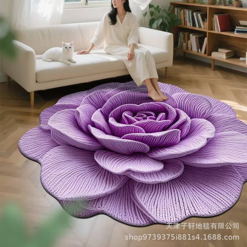3D Blume Wohnzimmer Dekoration Teppich Schlafzimmer Bettvorleger Badezimmer Saugmatte 160X160 CM 3D Blume Wohnzimmer Dekoration Teppich Schlafzimmer Bettvorleger Badezimmer Saugmatte 160X160 CM von Joom DACH