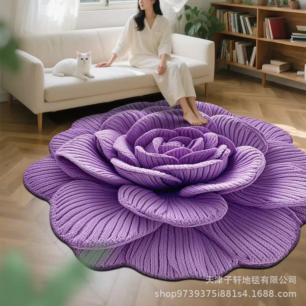 3D Blume Wohnzimmer Dekoration Teppich Schlafzimmer Bettvorleger Badezimmer Saugmatte 50X50 CM 3D Blume Wohnzimmer Dekoration Teppich Schlafzimmer Bettvorleger Badezimmer Saugmatte 50X50 CM von Joom DACH