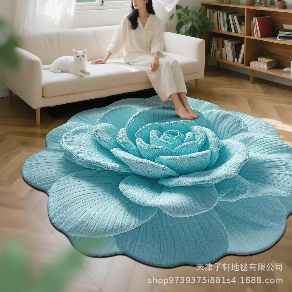 3D Blume Wohnzimmer Dekoration Teppich Schlafzimmer Bettvorleger Badezimmer Saugmatte 60X60 CM 3D Blume Wohnzimmer Dekoration Teppich Schlafzimmer Bettvorleger Badezimmer Saugmatte 60X60 CM von Joom DACH