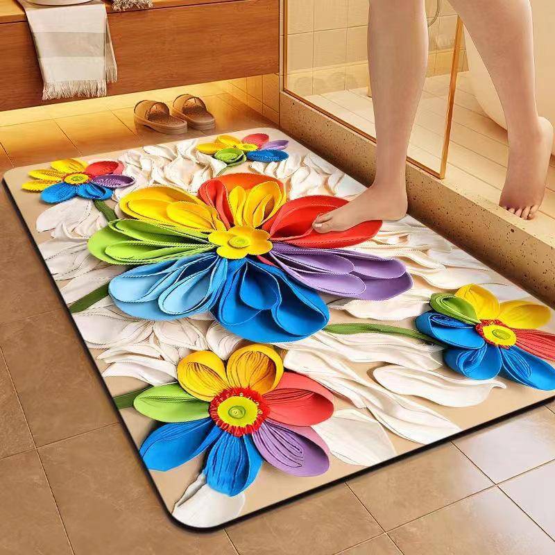 3D Blumen Cross-Border Badezimmer Bodenmatte Anti-Rutsch, Schnelltrocknend, Wasserabsorbierender Teppich 40*60cm 3D Blumen Cross-Border Badezimmer Bodenmatte Anti-Rutsch, Schnelltrocknend, Wasserabsorbierender Teppich 40*60cm von Joom DACH