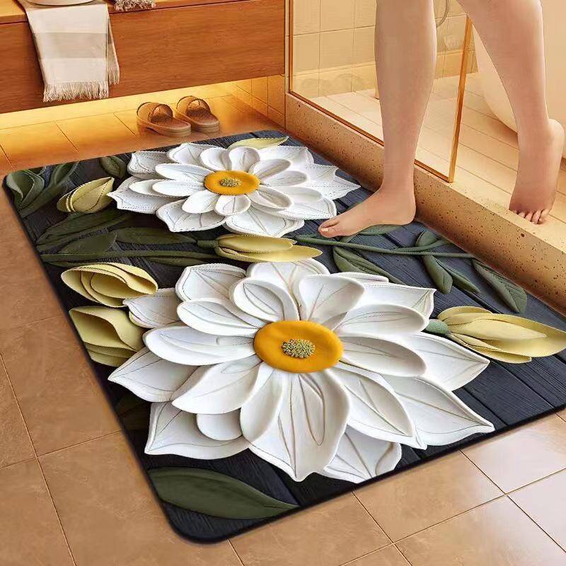 3D Blumen Cross-Border Badezimmer Bodenmatte Anti-Rutsch, Schnelltrocknend, Wasserabsorbierender Teppich 60*90cm 3D Blumen Cross-Border Badezimmer Bodenmatte Anti-Rutsch, Schnelltrocknend, Wasserabsorbierender Teppich 60*90cm von Joom DACH