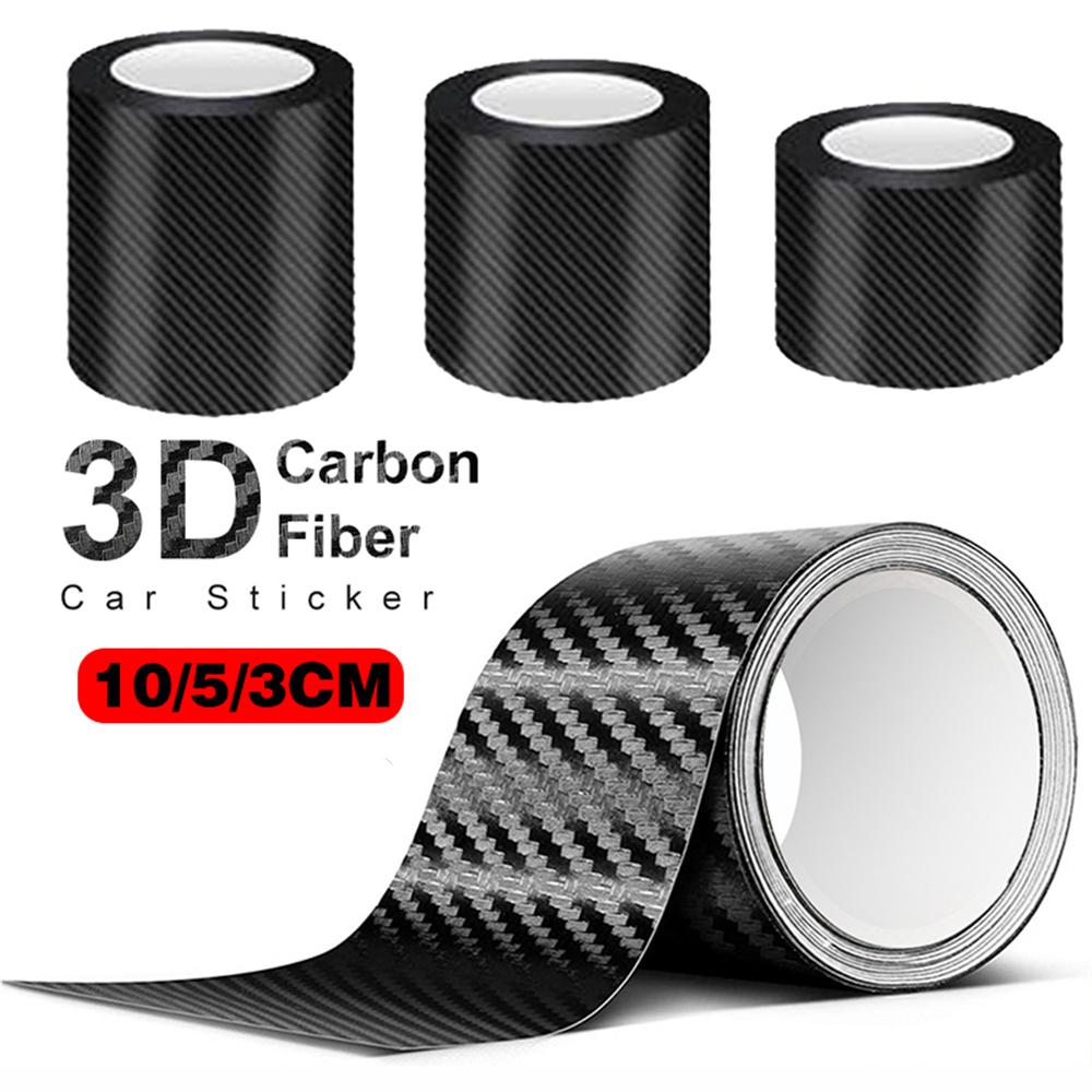 3D Carbon Fiber Auto Aufkleber DIY Paste Anti Scratch Band Wasserdicht Schutz Streifen Matte Carbon Fiber Auto Dekoration Schutz Film 10cm*5m von Joom DACH