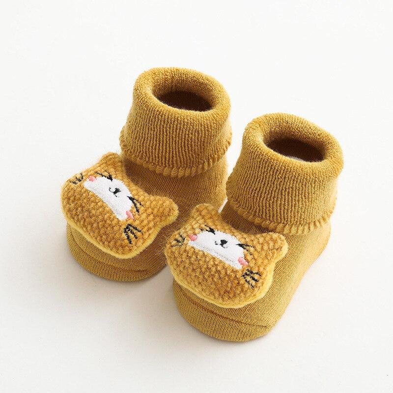 3D Cartoon Baby Boden Socken Winter Dicke Anti-rutsch Socken Kaninchen Bär Bogen Stern für Kleinkind Baby Mädchen Jungen kinder Kleinkind Socken S von Joom DACH