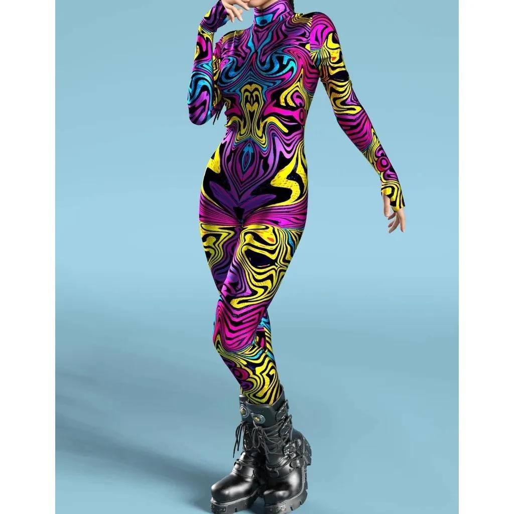 3D-Digitaldruck Bühnenkostüme für Erwachsene, Halloween-Events, Karneval, Mottoparty, Cosplay-Outfit, Pretend Game-Overall Adults M von Joom DACH