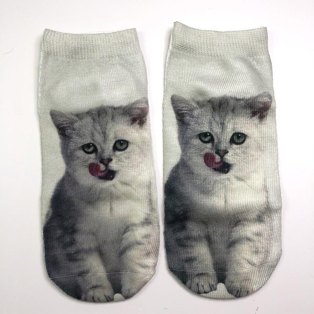 3D-Druck Kindersocken Katze/Hund Design Mode Unisex Weihnachtsgeschenk Socken Niedriger Knöchel Lustige Socke für Kinder von 6–12 Jahren von Joom DACH