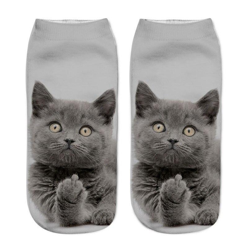 3D-Druck Kindersocken Katze/Hund Design Mode Unisex Weihnachtsgeschenk Socken Niedriger Knöchel Lustige Socke für Kinder von 6–12 Jahren von Joom DACH