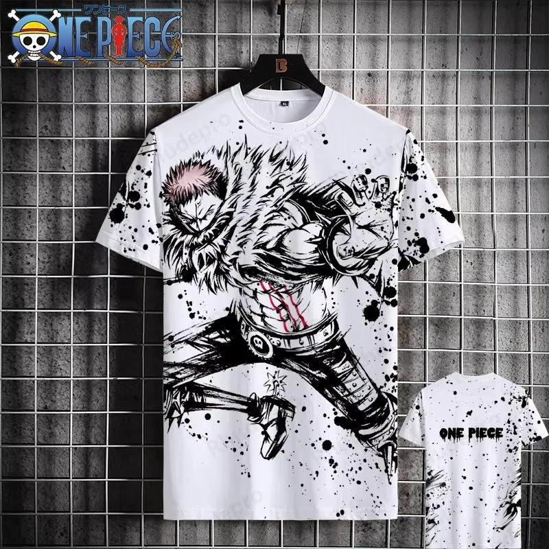 3D-Druck Luffy One Piece mit Herrenbekleidung Sommer Damen Kurzarm T-Shirt Herren Assolon Animation Top Kid T-Shirt 3XL von Joom DACH