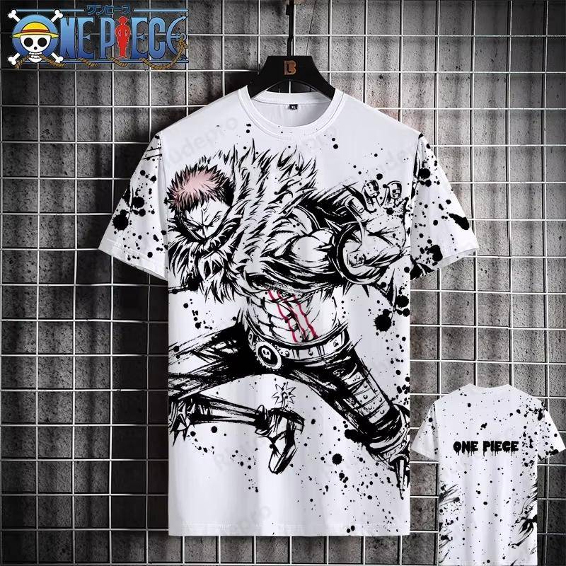 3D-Druck Luffy One Piece mit Herrenbekleidung Sommer Damen Kurzarm T-Shirt Herren Assolon Animation Top Kid T-Shirt 3XL von Joom DACH