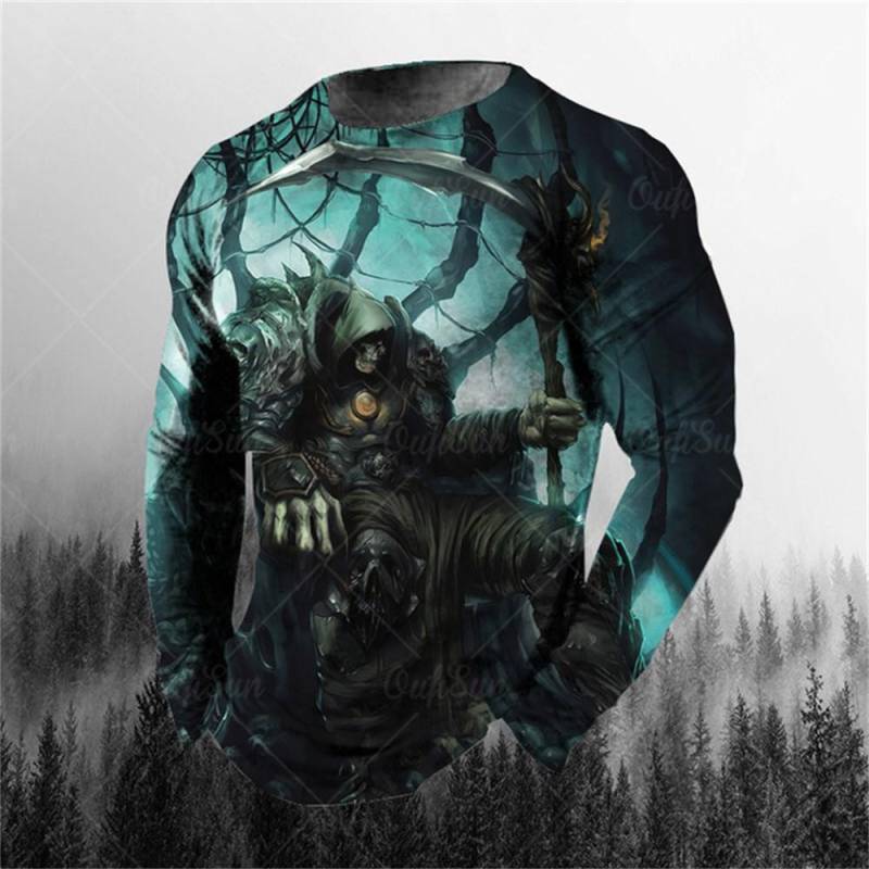 3D-Druck O-Ausschnitt Langarm T-Shirt Übergröße Herrenbekleidung Retro Herren Langarm T-Shirt Totenkopf Langes T-Shirt Herren Street 3XL 3D-Druck O-Ausschnitt Langarm T-Shirt Übergröße Herrenbekleidung Retro Herren Langarm T-Shirt Totenkopf Langes T-Shirt Herren Street 3XL von Joom DACH