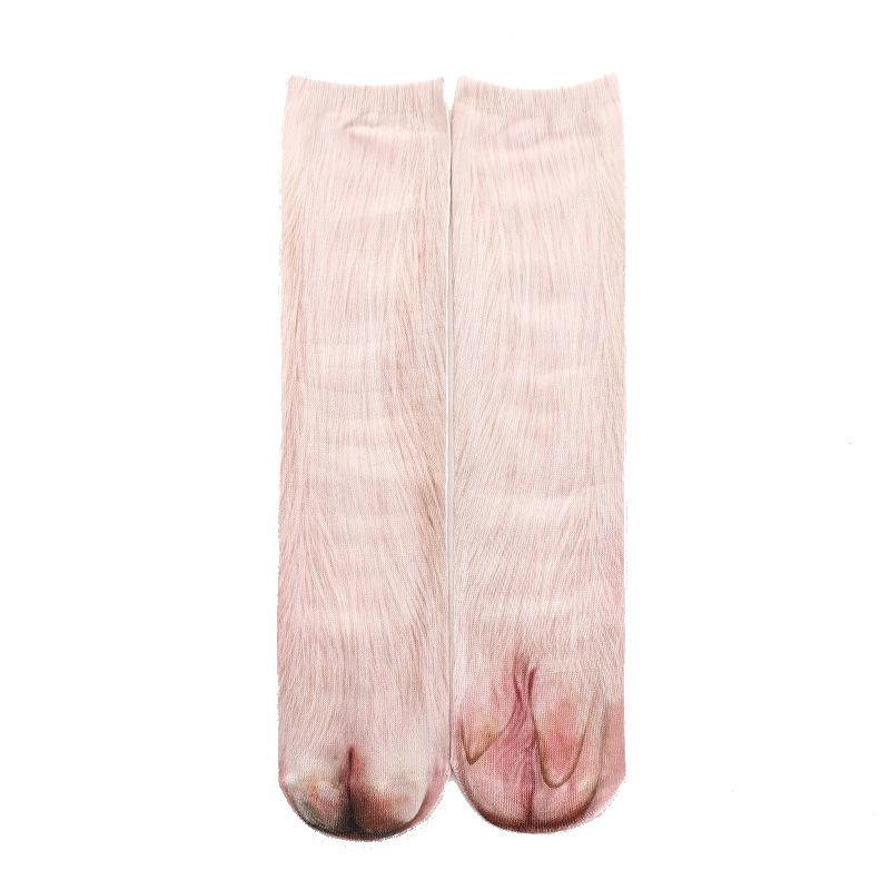 3D-Druck Socken Unisex Lustige Socken Männer Frauen Harajuku Strumpfwaren Verschiedene Stile Tierpfotenmuster pig von Joom DACH