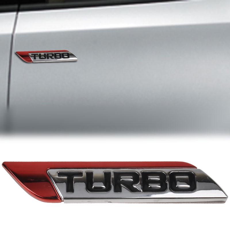 3D-Emblem aus Metall, Turbo-Logo, Abzeichen, Aufkleber, Dekor rot von Joom DACH