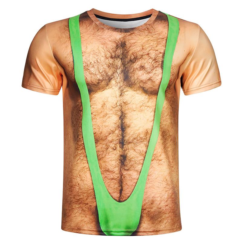 3D Fake Abs Brust bedrucktes T-Shirt Fitnessstudio Kleidung Männer Sommer Streetwear T-Shirt Tops Harajuku Mode Sport Kurzarm T-Shirts L von Joom DACH