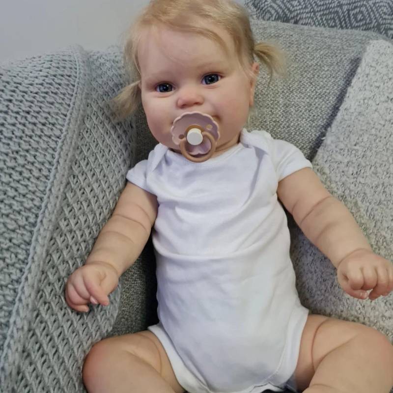 3D Farbe Haut Mit Vene 60 CM 24 Zoll Reborn Baby Beliebte Maddie Tuch Körper Puppe Silikon Spielzeug Für Mädchen prinzessin Kleinkind Bebe same as picture von Joom DACH