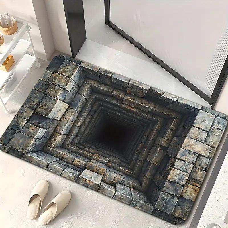 3D Fußmatten Teppich Badezimmer und Toilette Saugfähig Rutschfest Fußmatten 40 * 60Cm von Joom DACH