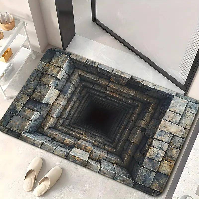 3D Fußmatten Teppich Badezimmer und Toilette Saugfähig Rutschfest Fußmatten 40 * 60Cm von Joom DACH