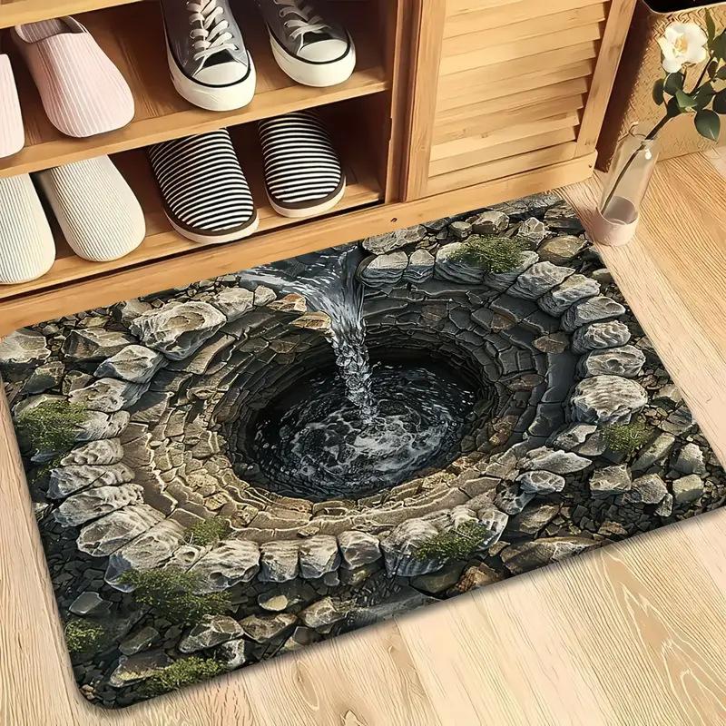3D Fußmatten Teppich Badezimmer und Toilette Saugfähig Rutschfest Fußmatten 50 * 80cm von Joom DACH