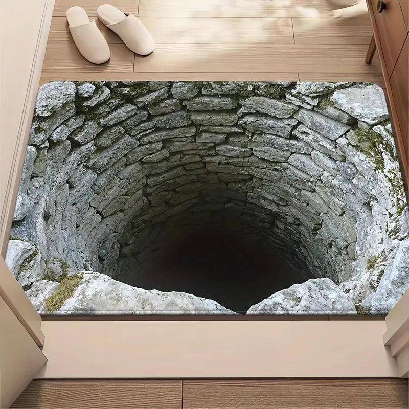 3D Fußmatten Teppich Badezimmer und Toilette Saugfähig Rutschfest Fußmatten 60 * 90cm von Joom DACH
