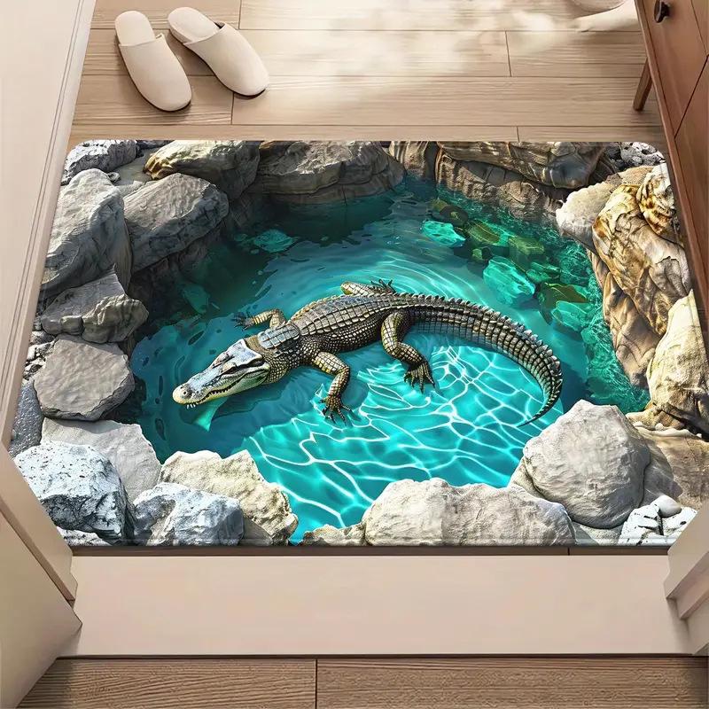 3D Fußmatten Teppich Badezimmer und Toilette Saugfähig Rutschfest Fußmatten 80 * 120cm von Joom DACH