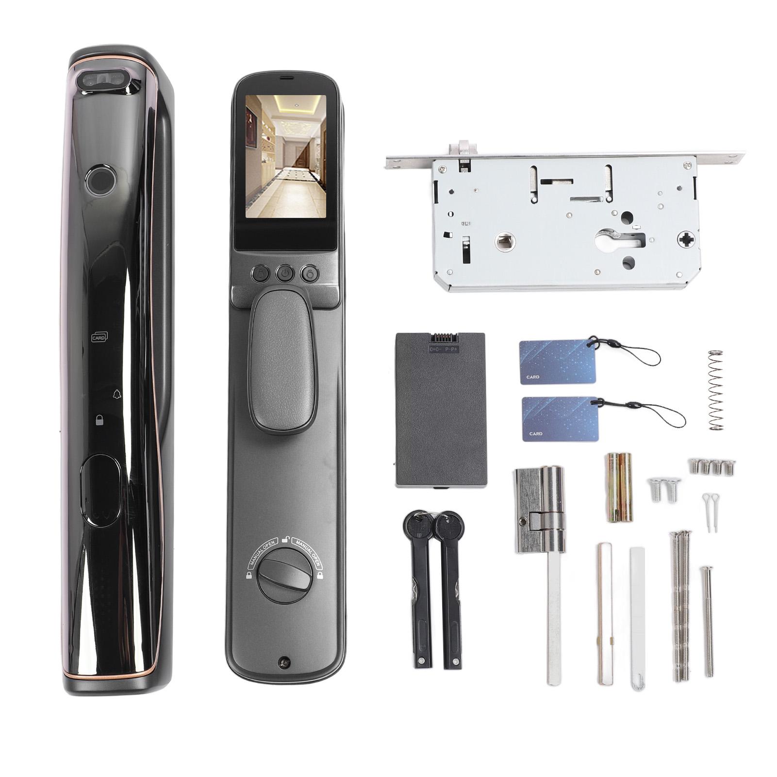 3D-Gesichtserkennungs-Türschloss Fingerabdruckkarte App-Schlüssel Entsperren Smart WiFi Keyless Entry Türschloss von Joom DACH