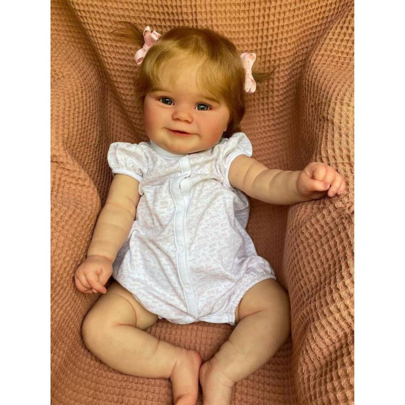 3D Haut Mit Gefäß Vene 60 CM Tuch Körper Silikon Baby Reborn Puppe Spielzeug Für Mädchen Lächelndes Kunst Kleinkind bebe Boneca Geburtstag Geschenk Finished doll von Joom DACH