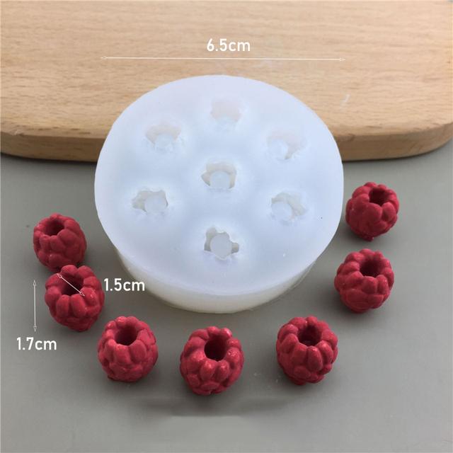 3D Heidelbeere Himbeere Kerze Form Simulation Obst Fondant Silikon Form DIY Schokolade Cookie Backform Kuchen Dekorieren Werkzeug L-Raspberry von Joom DACH
