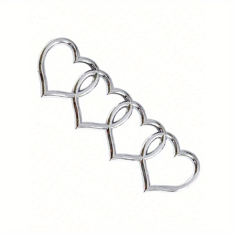 3D Herz Logo Heckklappenemblem, ABS Autoabzeichen Aufkleber 3D Herzform Logo Heckklappe Hecketikett Abzeichen Autoersatz one-size silber von Joom DACH