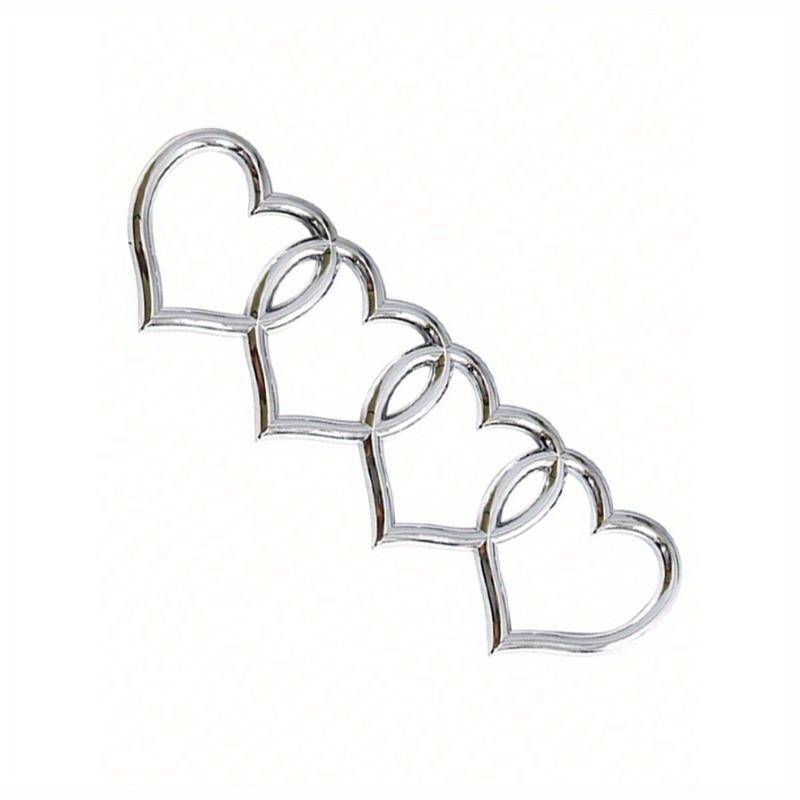 3D Herz Logo Heckklappenemblem, ABS Autoabzeichen Aufkleber 3D Herzform Logo Heckklappe Hecketikett Abzeichen Autoersatz one-size silber von Joom DACH