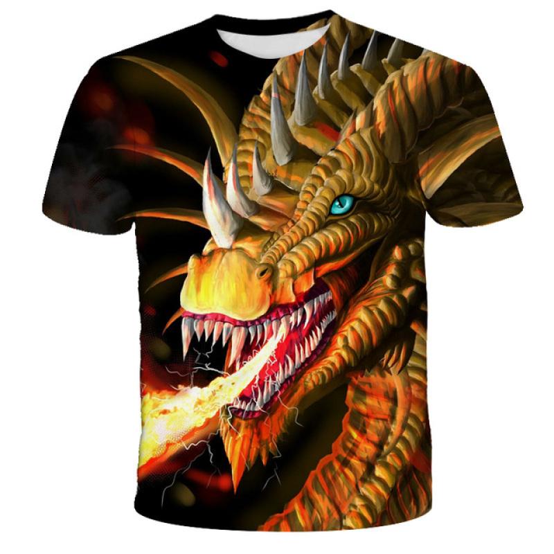 3D Jungen Mädchen Kleidung Jurassic Park T-shirt Kinder Lustige Dinosaurier Gedruckt Dino T-shirt Cartoon Kleinkind Kinder Casual Sommer Tops 160 von Joom DACH