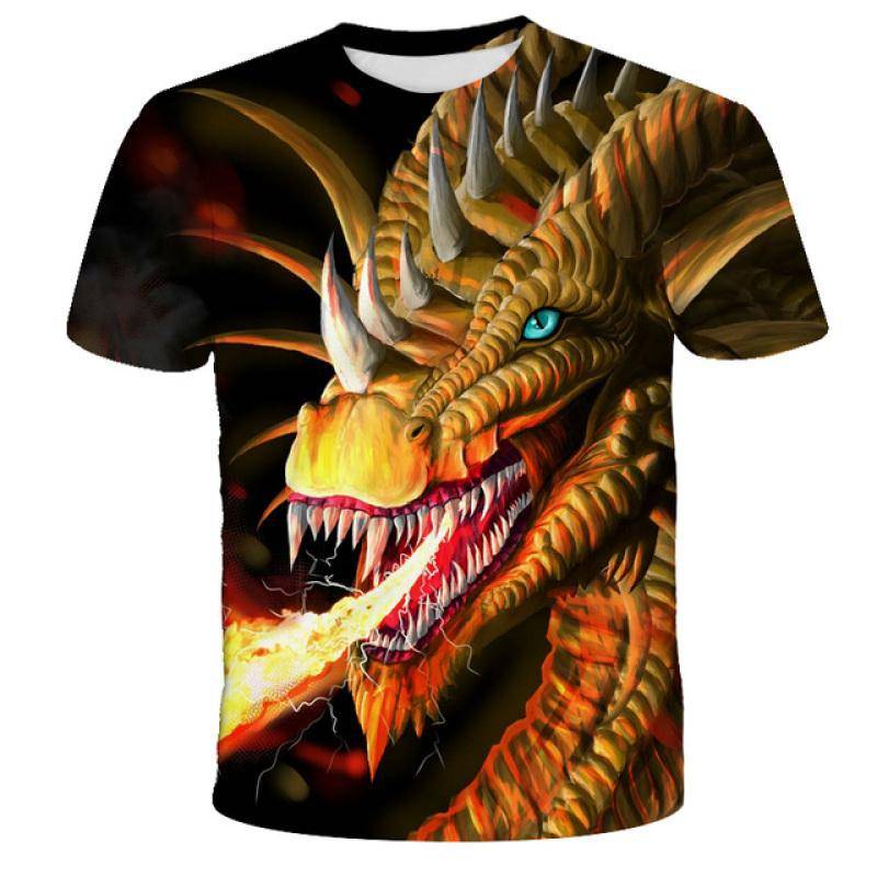3D Jungen Mädchen Kleidung Jurassic Park T-shirt Kinder Lustige Dinosaurier Gedruckt Dino T-shirt Cartoon Kleinkind Kinder Casual Sommer Tops 160 von Joom DACH