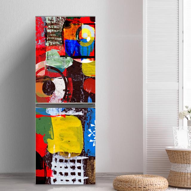 3D-Kühlschrankaufkleber mit rosa Mädchen, Türabdeckung, Renovierung, selbstklebender Vinyl-Kühlschrankaufkleber, Tapeten, Wandbild, Kunstaufkleber, Küchendekoration 40x120cm von Joom DACH