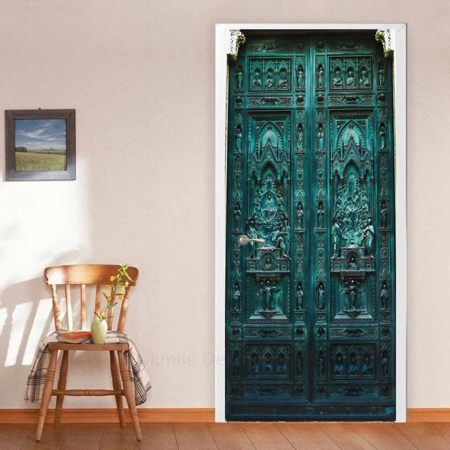 3D Landschaft Veranda Vinyl Tür Aufkleber für Schlafzimmer Home Decor selbstklebende abnehmbare Wand Aufkleber Tür Renovierung wasserdichte Poster 40x120cm(not cut) von Joom DACH