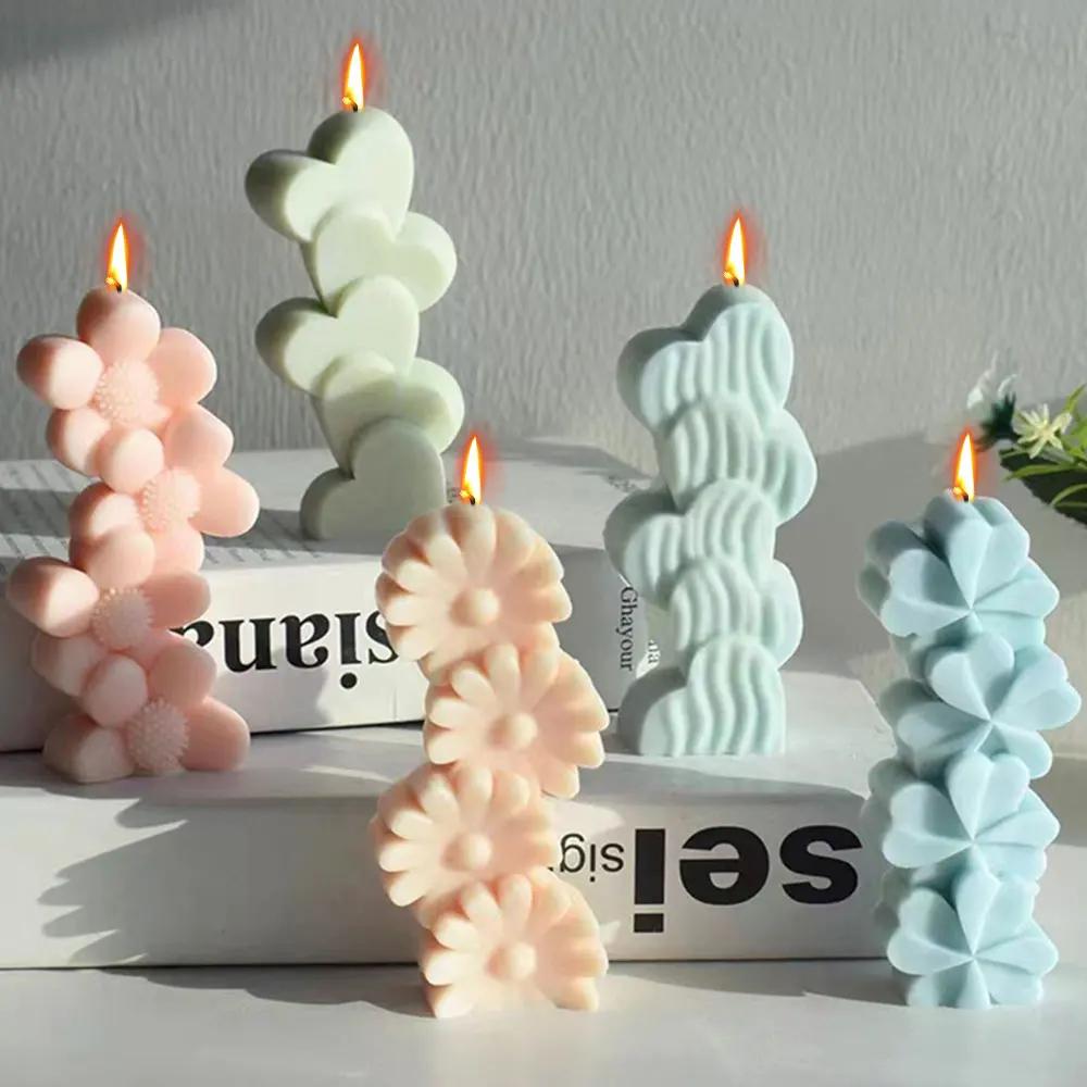3D Liebe Herz Silikon Kerze Form DIY Aromatherapie Gips Seife Mold Home Decor Ornament Handgemachte Kerze Herstellung Harz Formen NEUE von Joom DACH