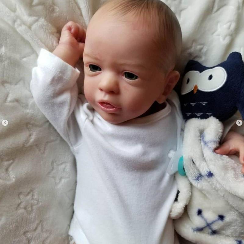 3D Marmor Textur Haut Sichtbare Adern Weiches Silikon Reborn Baby Puppe Spielzeug Für Mädchen 45 CM Tuch Körper Kunst bebe Boneca Spielen Haus 47cm 3D-paint SKin Doll von Joom DACH