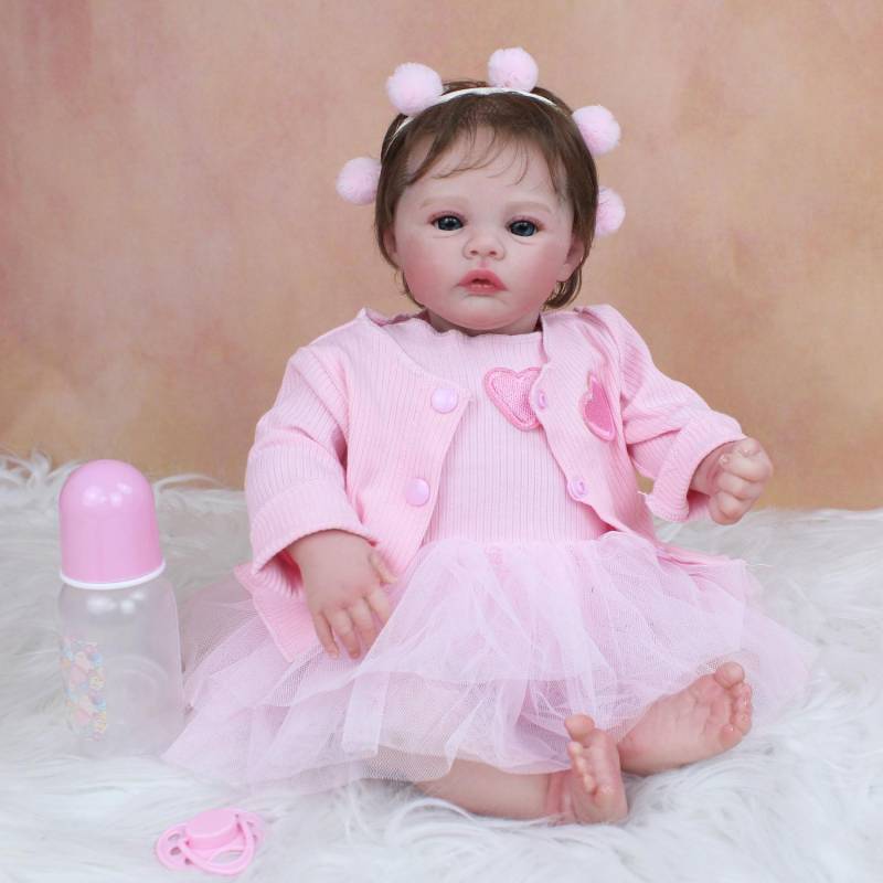 3D Marmor Textur Haut Sichtbare Venen 45 CM Weiche Silikon Reborn Baby Puppe Spielzeug Für Mädchen Tuch Körper Kunst Bebe kind Dress Up Boneca finished doll von Joom DACH