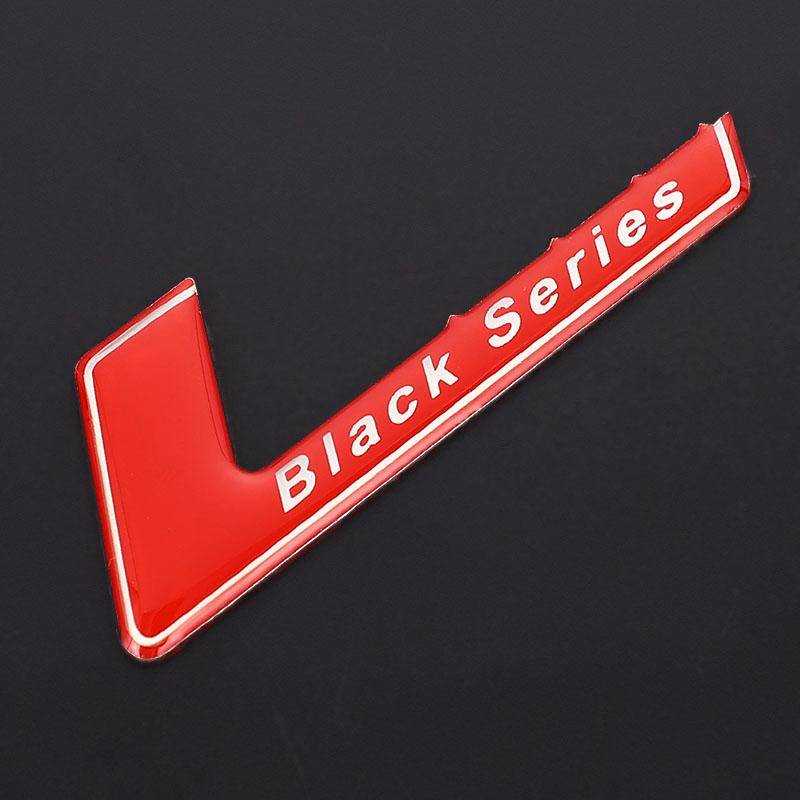 3D-Metall-Autoaufkleber, Emblem, Abzeichen, Aufkleber, Black Series, Logo-Aufkleber für SLS W204 W203 W211 W207 W219 C63, Auto-Styling Red von Joom DACH