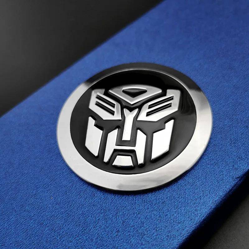 3D Metall Chrom Transformers Autobot Auto Abzeichen Emblem Aufkleber Aufkleber 65mm Deception upright schwarz von Joom DACH