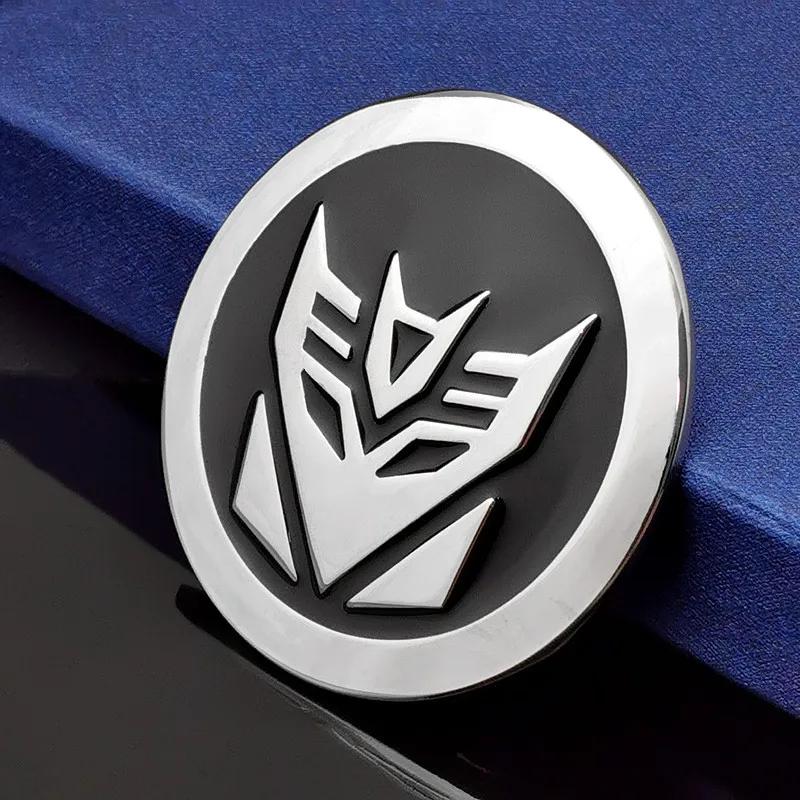 3D Metall Chrom Transformers Autobot Auto Abzeichen Emblem Aufkleber Aufkleber 65mm Deception villain schwarz von Joom DACH