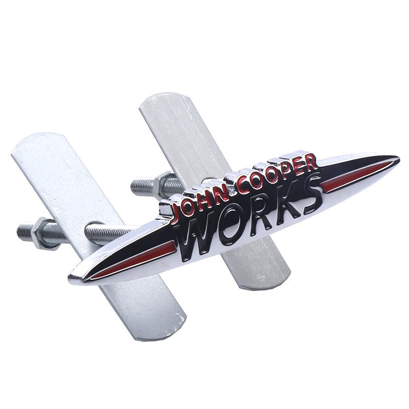 3D Metall Logo John Cooper Works Emblem Auto Kühlergrill Abzeichen Kofferraum Aufkleber Für Mini R56 R50 F56 R52 R57 R58 R6 Auto Zubehör 9x1.5cm von Joom DACH