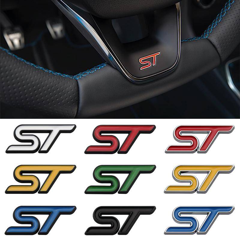 3D Metall ST Auto Lenkrad Emblem Aufkleber für ST Focus x 2 3 Kuga FIESTA MONDEO VIGNALE ECOBOOST KUGA Auto Auto Styling blau von Joom DACH