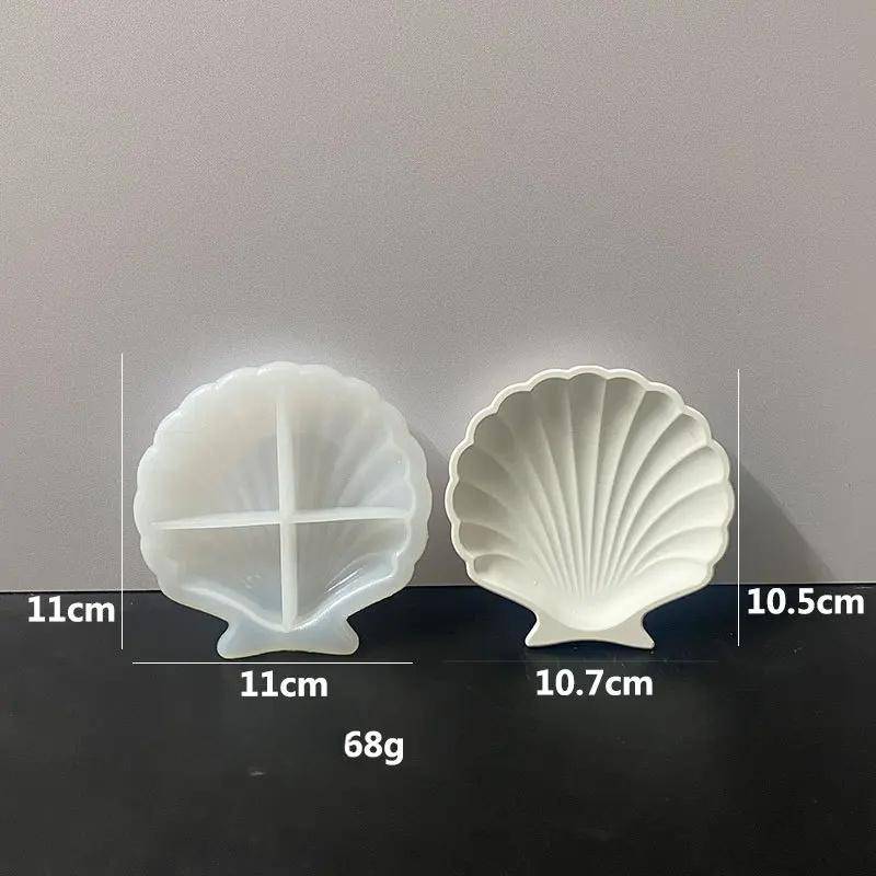 3D Muschel Silikonform DIY Epoxidharz Schmuckschale Jakobsmuschel Schale Aufbewahrungstablett Tropfen Ozean Stil Kerzenständer Gipsform von Joom DACH