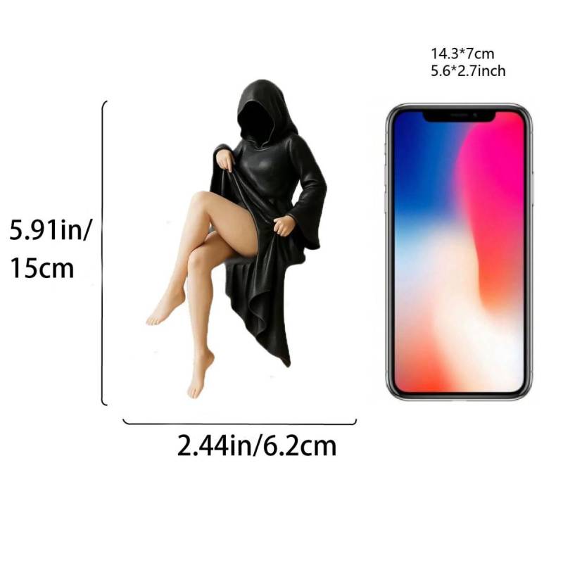 3D Mysteriöse Statue Kreative Gotische Schwarze Robe Königin Figur Bücherregal Skulptur Figuren B von Joom DACH