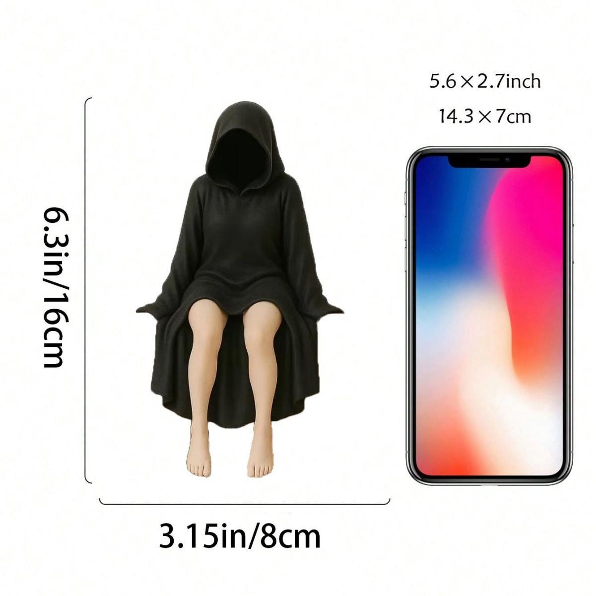 3D Mysteriöse Statue Kreative Gotische Schwarze Robe Königin Figur Bücherregal Skulptur Figuren C von Joom DACH