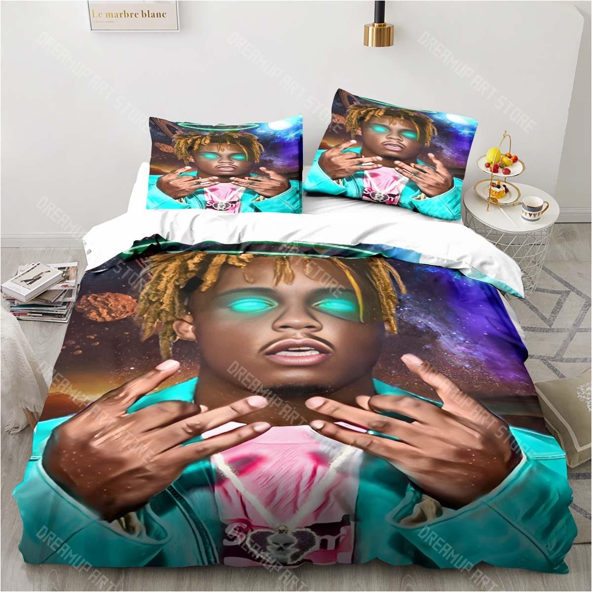 3D Rapper Juice Wrld 999 Bettwäsche-Set Bettdecke Bettwäsche-Sets Kissenbezug Bettbezug Kinderzimmer Bettwäsche-Set Luxus Geburtstag EU Single 90x200cm von Joom DACH